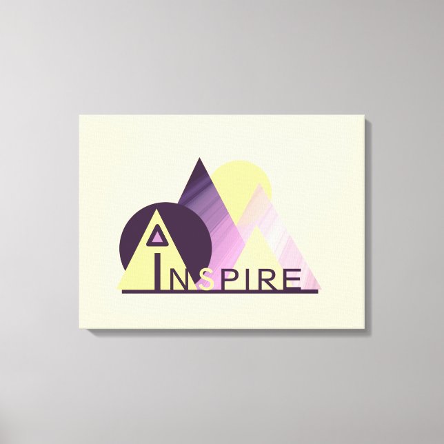 Canvas "INSPIRE" 24"x18" motivacional (Frente)