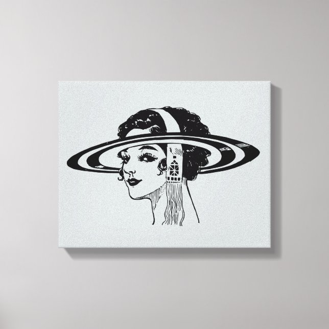 Canvas (Lady with Vintage Hat) (Frente)