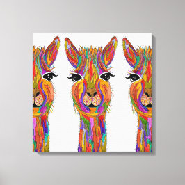 Canvas Lama bonita e colorida - 20" x 20"