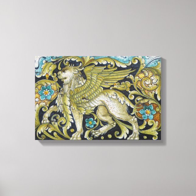 Canvas — Leão Azulejo Deruta (Frente)