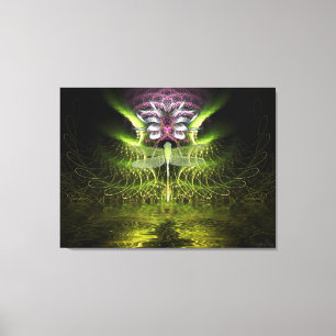Canvas Mágica Fractal Dragonfly