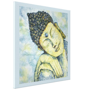Canvas Meditating 24x24 do impressão da aguarela