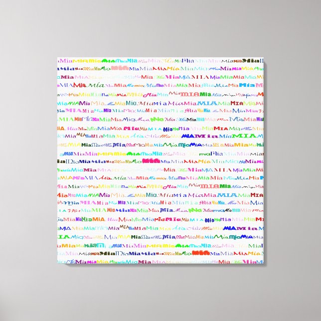 Canvas Mia Design de texto II (Frente)