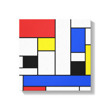 Canvas Mondrian Lines 12" x 12"