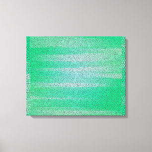 Canvas Mosaico Verde Personalizável