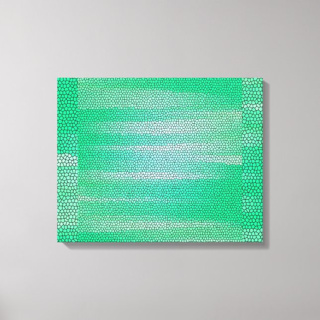 Canvas Mosaico Verde Personalizável (Frente)