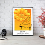 Canvas Music Wall Art<br><div class="desc">Esta imagem inspirada no século médio é uma delícia retrô,  com suas formas geométricas ousadas e cores brilhantes. Perfeito por adicionar um toque de charme vintage à decoração da sua casa.</div>