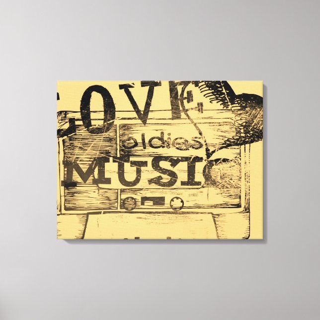 Canvas musical Vintage Love (Frente)