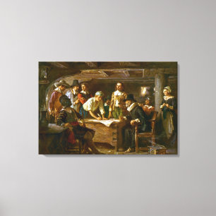 Canvas o estojo compacto de Mayflower Jean 1620