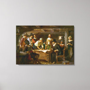 Canvas o estojo compacto de Mayflower Jean 1620