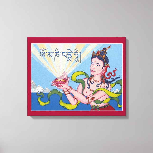CANVAS - Oferecendo Deusa com Tibetano Mantra (Frente)