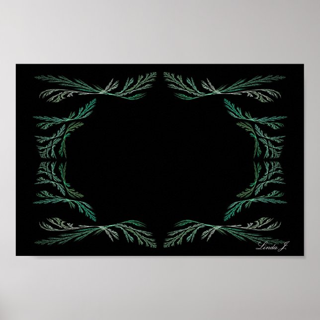 Canvas ou Poster de borda flexível verde (Frente)