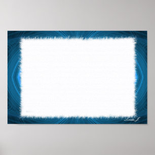 Canvas ou Poster de borda frontal azul