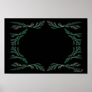 Canvas ou Poster de borda plural frontal verde