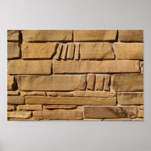 Canvas ou Poster de fundo da parede de pedra