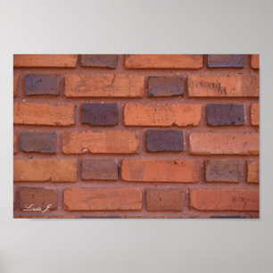 Canvas ou Poster de fundo da parede de tijolos ver