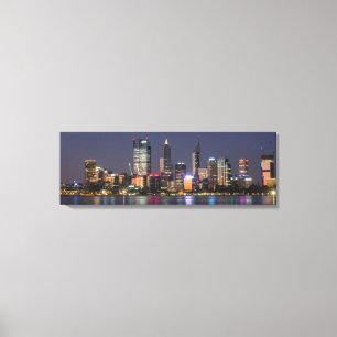 Canvas panorâmicos da skyline da cidade de Perth