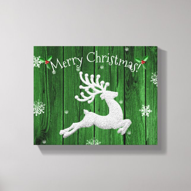 Canvas para Reinadores de Natal Russos Verdes (Frente)