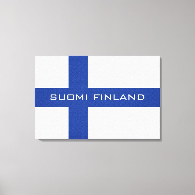 Canvas personalizada de bandeira finlandesa (Frente)