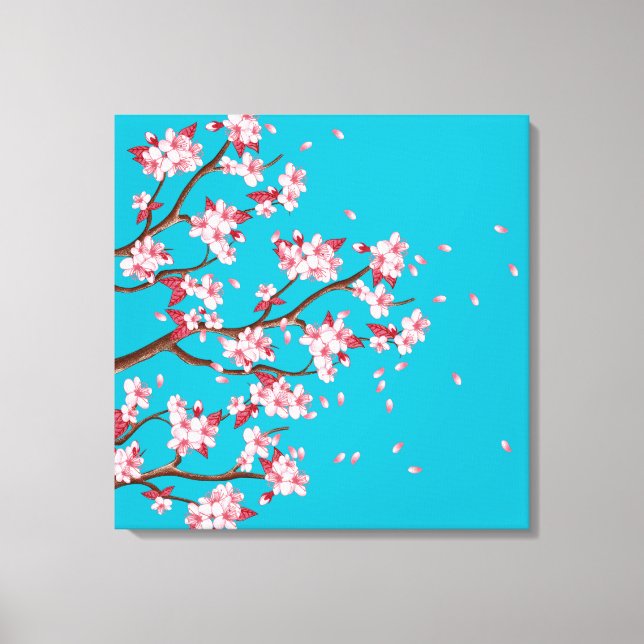 Canvas Personalizada de Ramificações de Cereja (Frente)