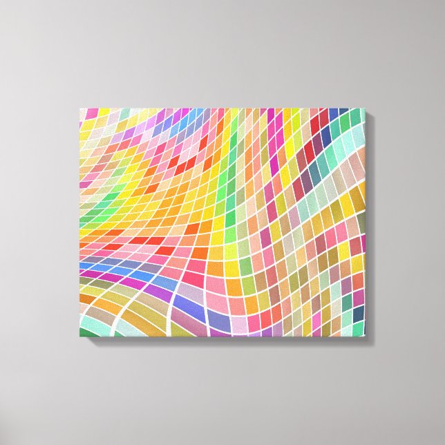 Canvas personalizável em quadrados coloridos (Frente)