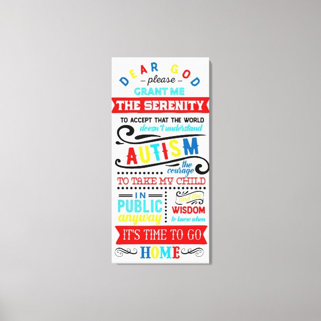 Canvas Premium de Consciência Autismo (Gloss) (Frente)