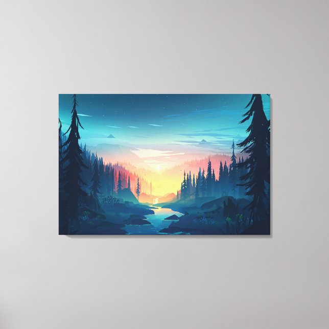 Canvas Premium de Florestas Sunset (Gloss) (Frente)