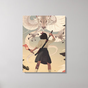 Canvas Premium (Gloss) de garotas de anime vertica