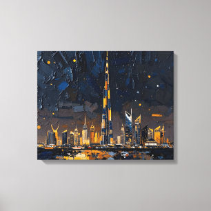 Canvas Premium no Skyline de Dubai   Cidade Modern