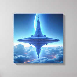 Canvas Print (Blue Horizon UFO)