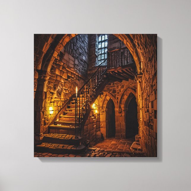 Canvas Print  (Castle Stairway-3) (Frente)