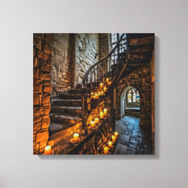 Canvas Print (Castle Stairway-4)