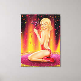 Canvas Print Glamor lindo Pin up Girl show