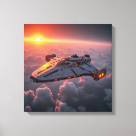Canvas Print (Sunset UFO)
