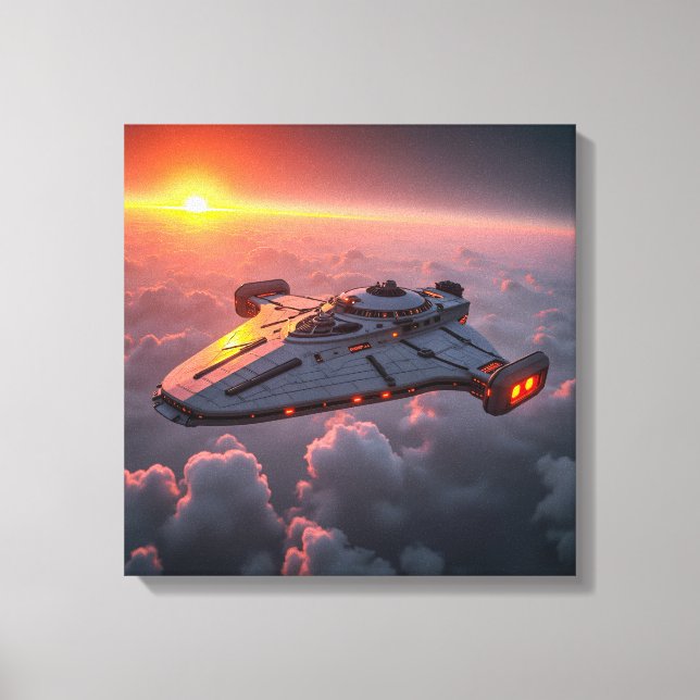 Canvas Print (Sunset UFO) (Frente)