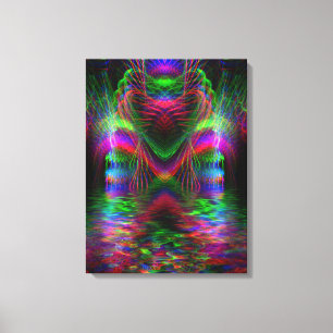 Canvas Psicodélica Rainbow Love
