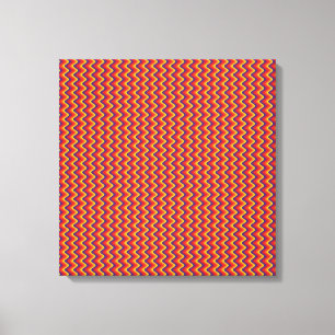 Canvas Retro Zigzag Divertida