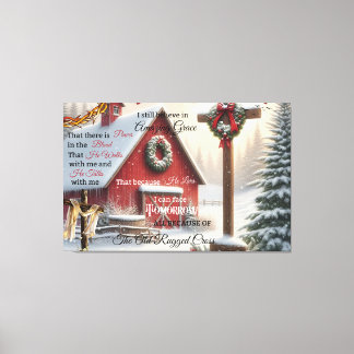 Canvas Rustic Barn Ainda Acredito em Incrível Grac