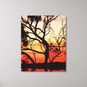 Canvas Silhuette de Arte Sunset