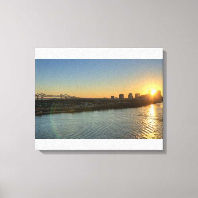 Canvas Sunset do Rio Mississippi (Frente)
