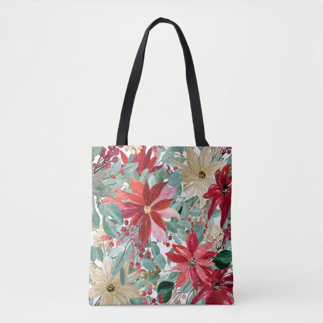 Canvas Tote Bag para Mulheres Flor Estético (Frente)