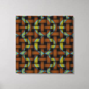 Canvas tribais verdes do Weave do teste padrão do
