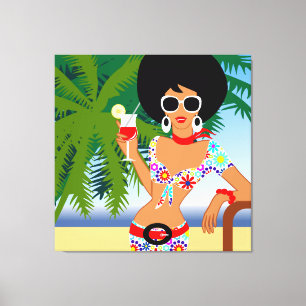 Canvas Tropical Girl