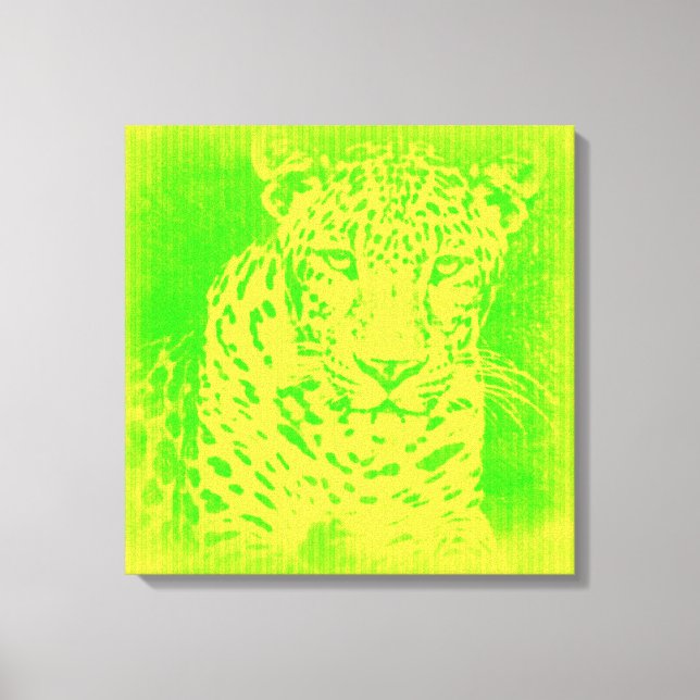 Canvas verde Leopardo-Vintage (Frente)