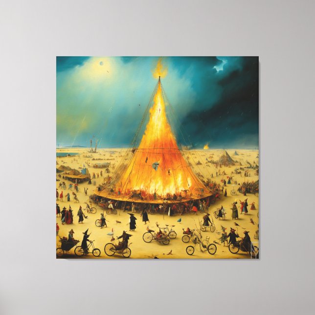 Canvas Visionary Storm at Burning Man (Frente)
