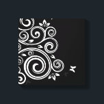 Canvas Wall Art Deco<br><div class="desc">A arte de canvas é mostrada em um impressão gráfico de espiral preto e branco. Personalize este item ou comprar como está. Imagem do stock</div>