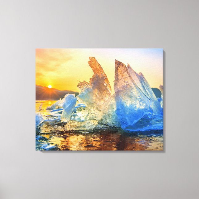 Canvas Wall Art-Sunrise Ice Chunks (Frente)
