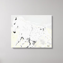 Canvas Wrap White Stallion in Motion