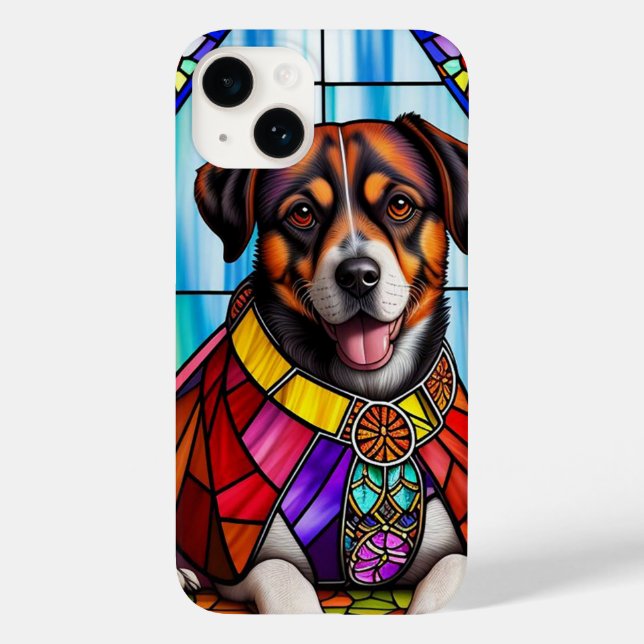 Cão Adornado com Colar Colorido (Verso)