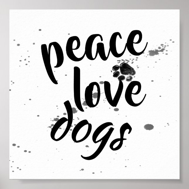 cão amante aspas design de impressão poster (Frente)
